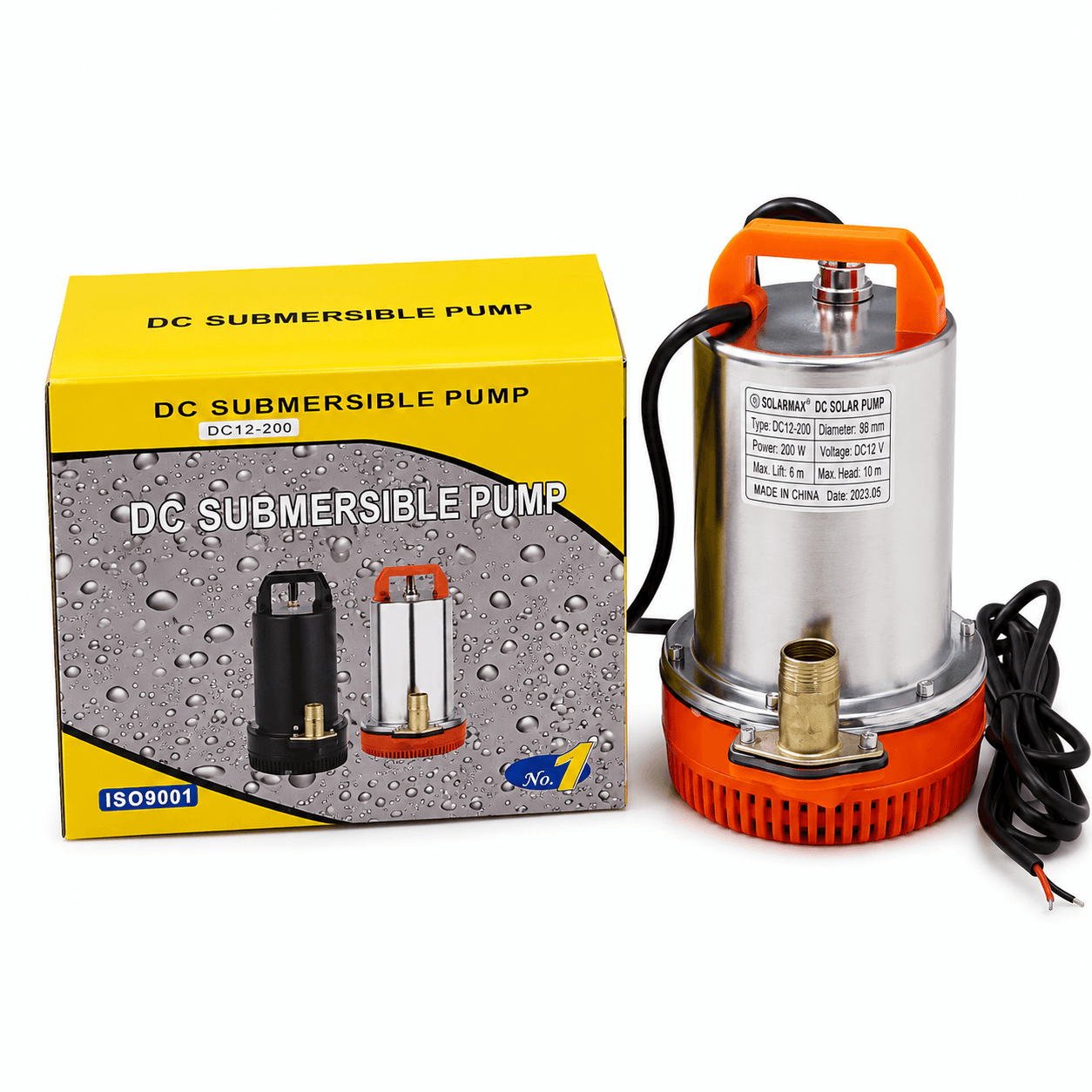 12v15M water pump,200W Solar panel